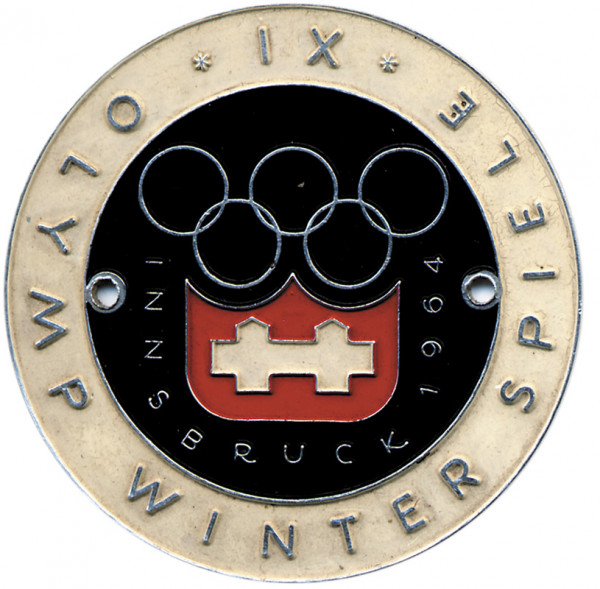 Olympic Winter Games Innsbruck 1964 Car plaque