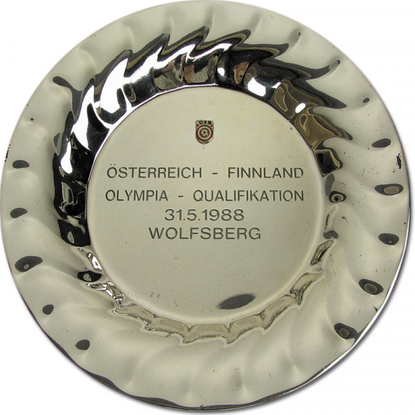 Plate Austria Finland 1988 Olympic qualification