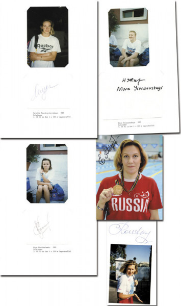 GUS Schwimmen 1992 4x100 m Lagen: Olympic Games 1992 Autograph swimming GUS