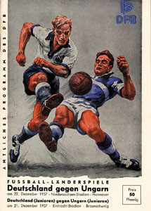 Programme 1957. Germany v Hungary