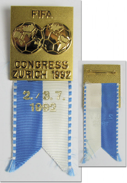 Participation badge FIFA Congress 1992 Zurich