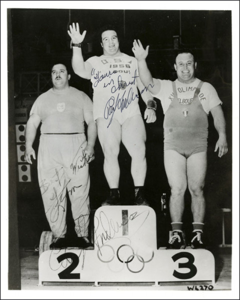 Anderson, Paul: Autograph Olympic Games 1956 Weightlifting USA