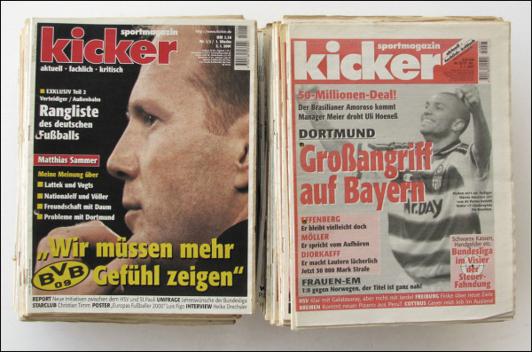 Kicker 2001 MonDon : Jg.: Nr. 1-104/105 unkomplett.