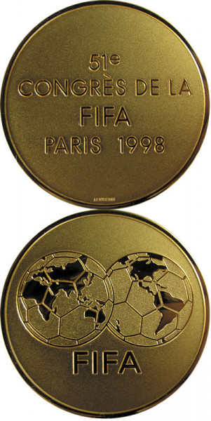 FIFA Kongress 1998 im Originaletui, FIFA-Medaille 1998