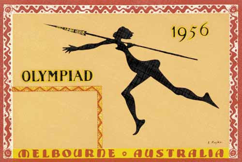 Olympic Games Melbourne 1956. Postcard