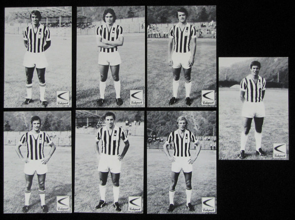 7 original Autogrammkarten von Juventus Turin ca. , Turin,Juventus-AK