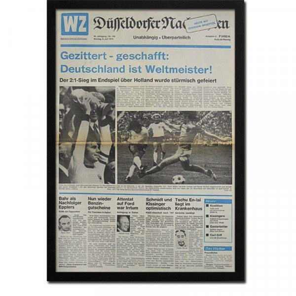 German Newspaper: "Düsseldorfer Nachrichten" 1974".