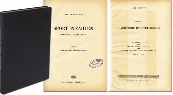 Sport in Zahlen. Stand vom 31. Dezember 1953.