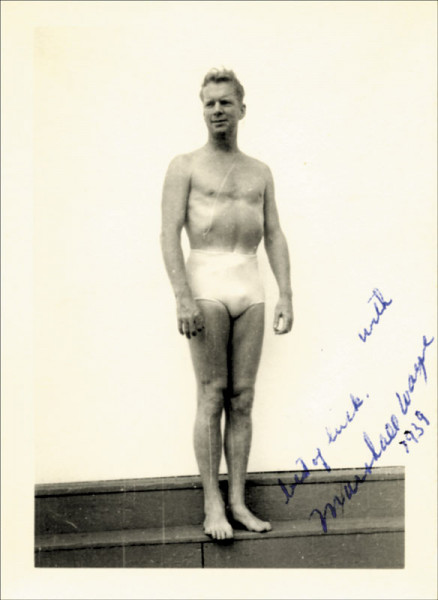 Wayne, Marshall: Autograph Olympic games 1936 Diving USA