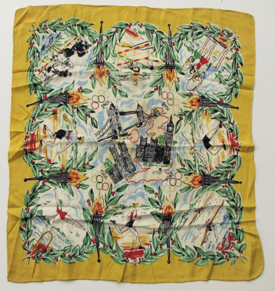 Olympic Games London 1948 CommemorativeSilk Scarf