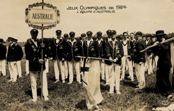 S/W-Fotopostkarte „Jeux olympiques de 1924. Footba, Postkarte OS 1924
