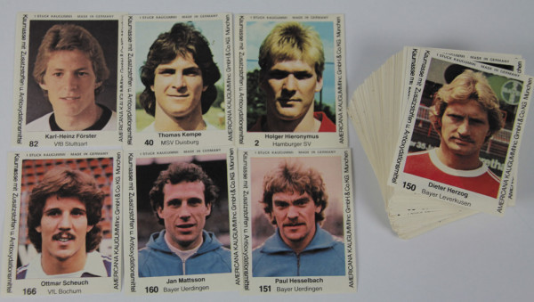 Stars der Bundesliga ´80. 127 von 150 Sammelbilder Der Nr. 1-150) dieser Serie + 15 von 16 Bilder de