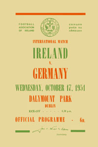 Retro reprint: Programme Ireland vs Germany, 1951