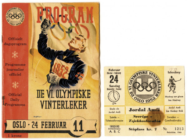 Olympic Winter Games 1952 Ticket + Daily Programm