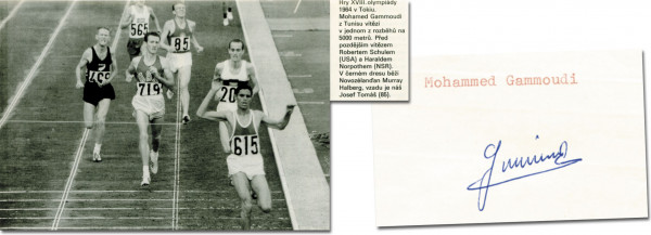 Gammoudi, Mohammed: Autograph Olympic Athletics 1968-72. M.Gammoudi