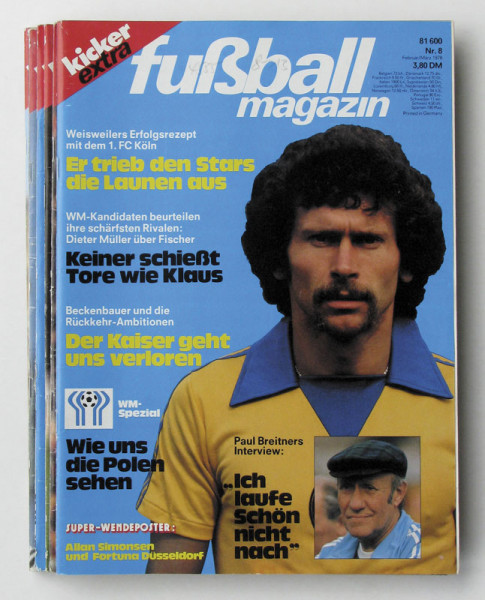 Fußball Magazin 1978 : 3.Jg.: Nr.8-13 komplett