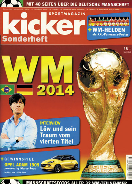 Sondernummer WM-2014 : Kicker Sonderheft WM 14