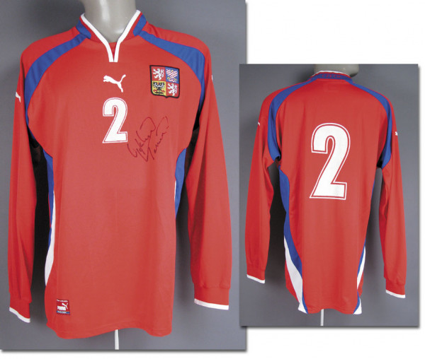 World Cup 2002 match worn football shirt Czech Re