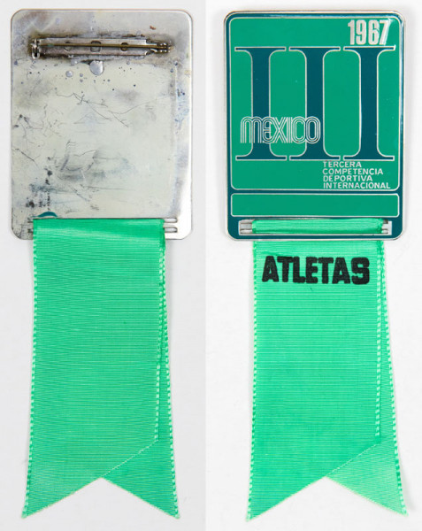 "Mexico 1967 . Competencia Deportiva Internacional, Teilnehmerabzeichen1967