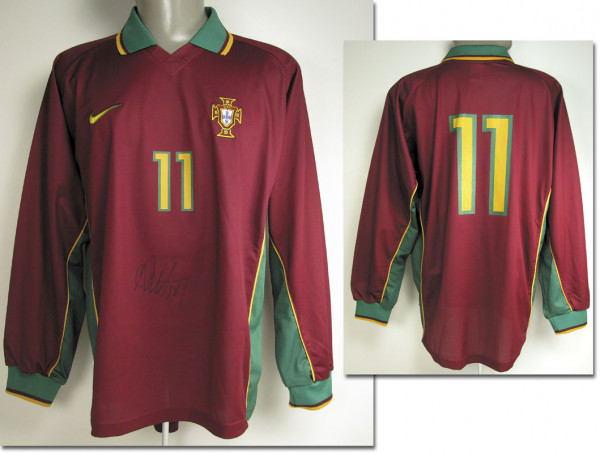 match worn football shirt Portugal 1997