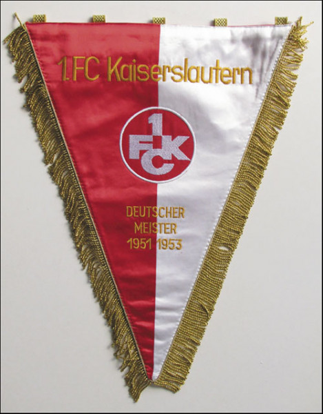 Football match pennant. 1.FC Kaiserslautern