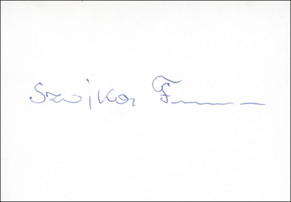 Szojka,Ferenc: Olympic Games 1952 Football Autograph Hungary