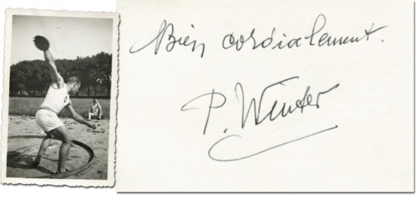 Winter, Paul: Olympic Games 1932 Autograph Athletics France