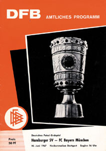 Hamburger SV - Bayern München (0:4). Endspiel um den DFB-Pokal am 10. Juni 1967 im Neckarstadion Stu
