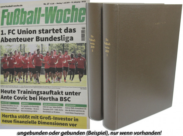 Fußball-Woche 2019 BFV: Jahrgang Nr. 2-52/01 komplett