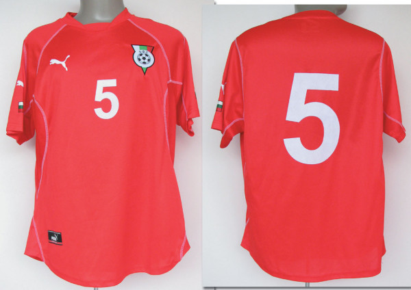 match worn football shirt Bulgaria 2002