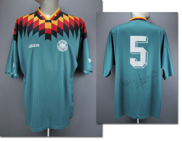 Thomas Helmer, am 6.09.1995 gegen Georgien, DFB - Trikot 1995 EM Qualifikation