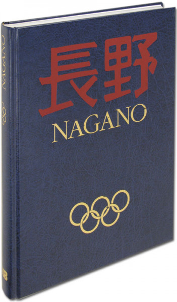 Nagano 1998. Stiftung Deutsche Sporthilfe. Luxusausgabe in blauem Ganzleder. Nummeriertes Exemplar No. 265.