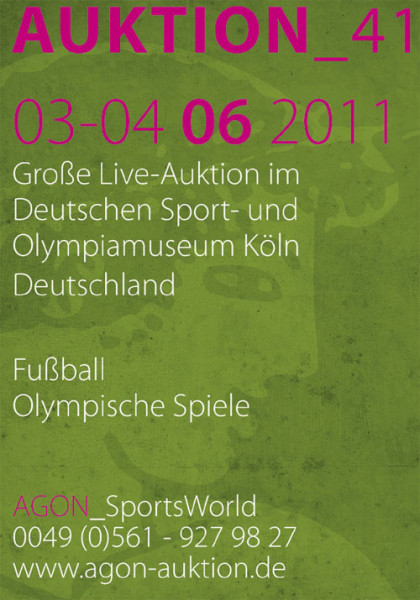 41. AGON Auktion: Auktions-Katalog: 41st AGON Live Auction Catalogue.