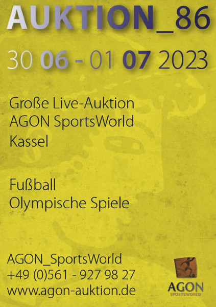 86. AGON Auktion: Auktions-Katalog: SportMemorabilia Live in Kassel