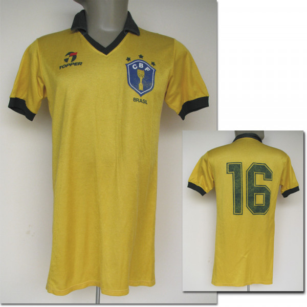 World Cup 1986 match worn football shirt Brazil