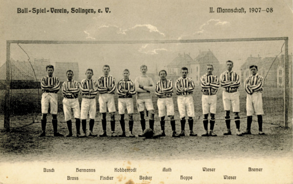 Ball-Spiel-Verein Solingen, e.V., 2. Mannsch. 1907, Solingen - Postkarte 1907