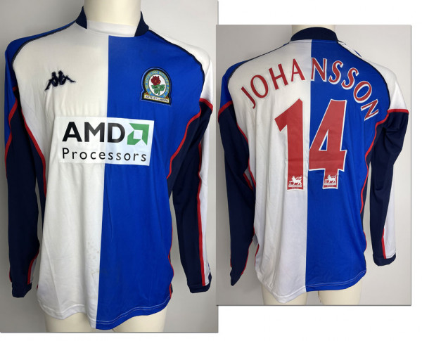 match worn football shirt Blackburn Rovers 2002