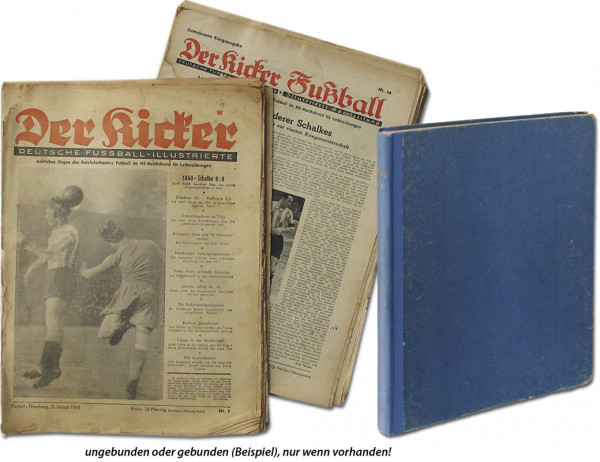 Kicker 1943 + Der Kicker Fußball: Nr.1-33 komplett