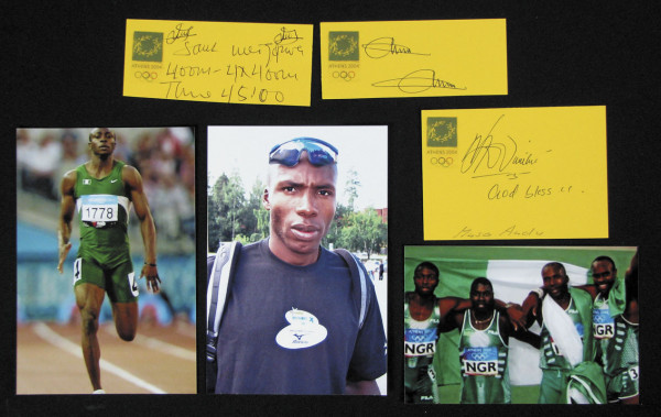OSS 2004 4x400 m Nigeria: Olympic Games 2004 Autograph Athletics Nigeria