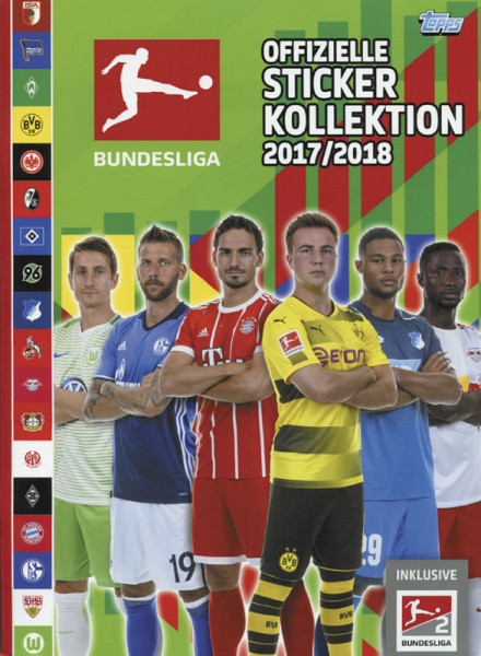 Fußball Bundesliga. Offizielle Stickersammlung 2017/18.