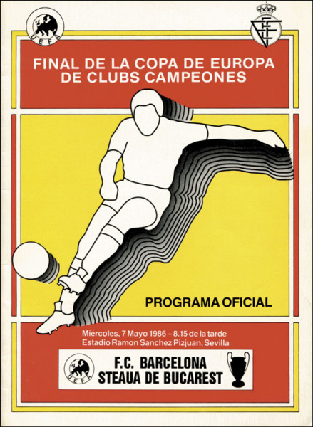 Finale im Cup der europäischen Cupsieger. FC Barcelona - Steaua de Bucarest. 7.05.1986 in Sevilla.