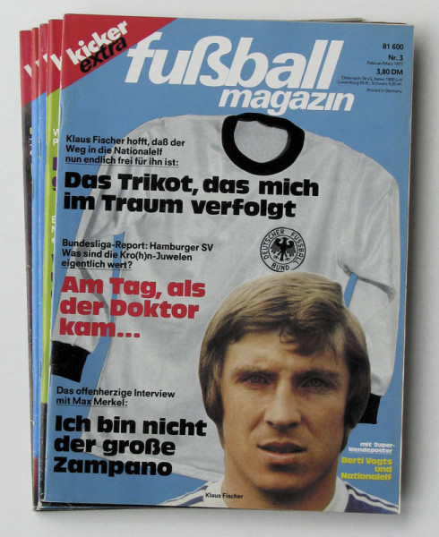 Fußball Magazin 1977 : 2.Jg.: Nr.3-7 komplett