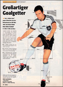 Oliver Bierhoff Lifesize poster from Kicker