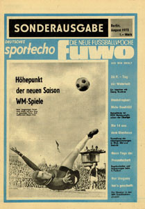 Deutsches Sport Echo 73 gem. mit FUWO: DDR-Fußballsaison 1973/74