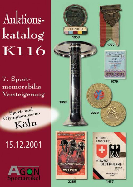 7. AGON Auktion: Auktions-Katalog: SportMemorabilia