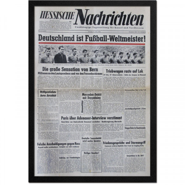 German Newspaper: „Hessische Nachrichten“ 1954.