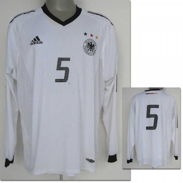 match worn football shirt Germany 2002