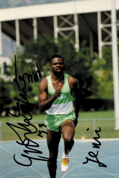 Kayode, Oluyemi: Olympic Games 1992 Autograph Atletics Nigeria