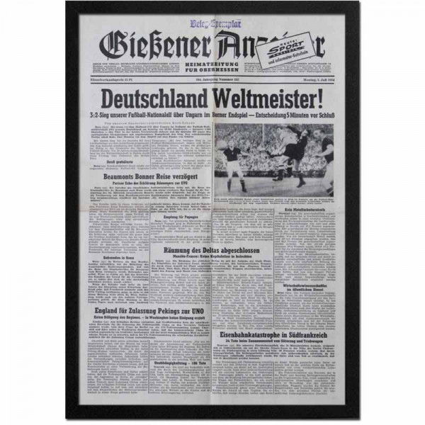 Deutschland Weltmeister!, Zeitung WM1954