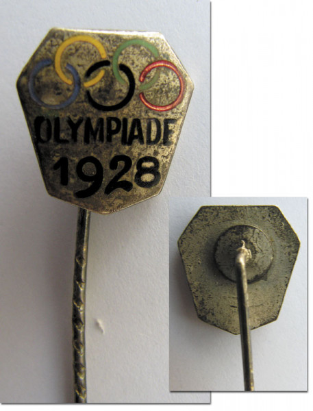 Olympic Games 1928. Pin 1928 with Olympic Rings